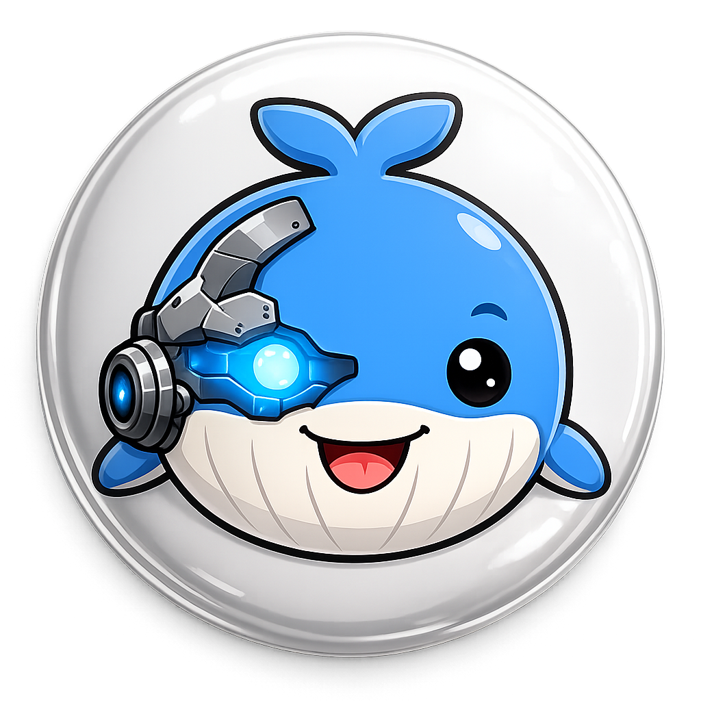 Artificial Whale badge